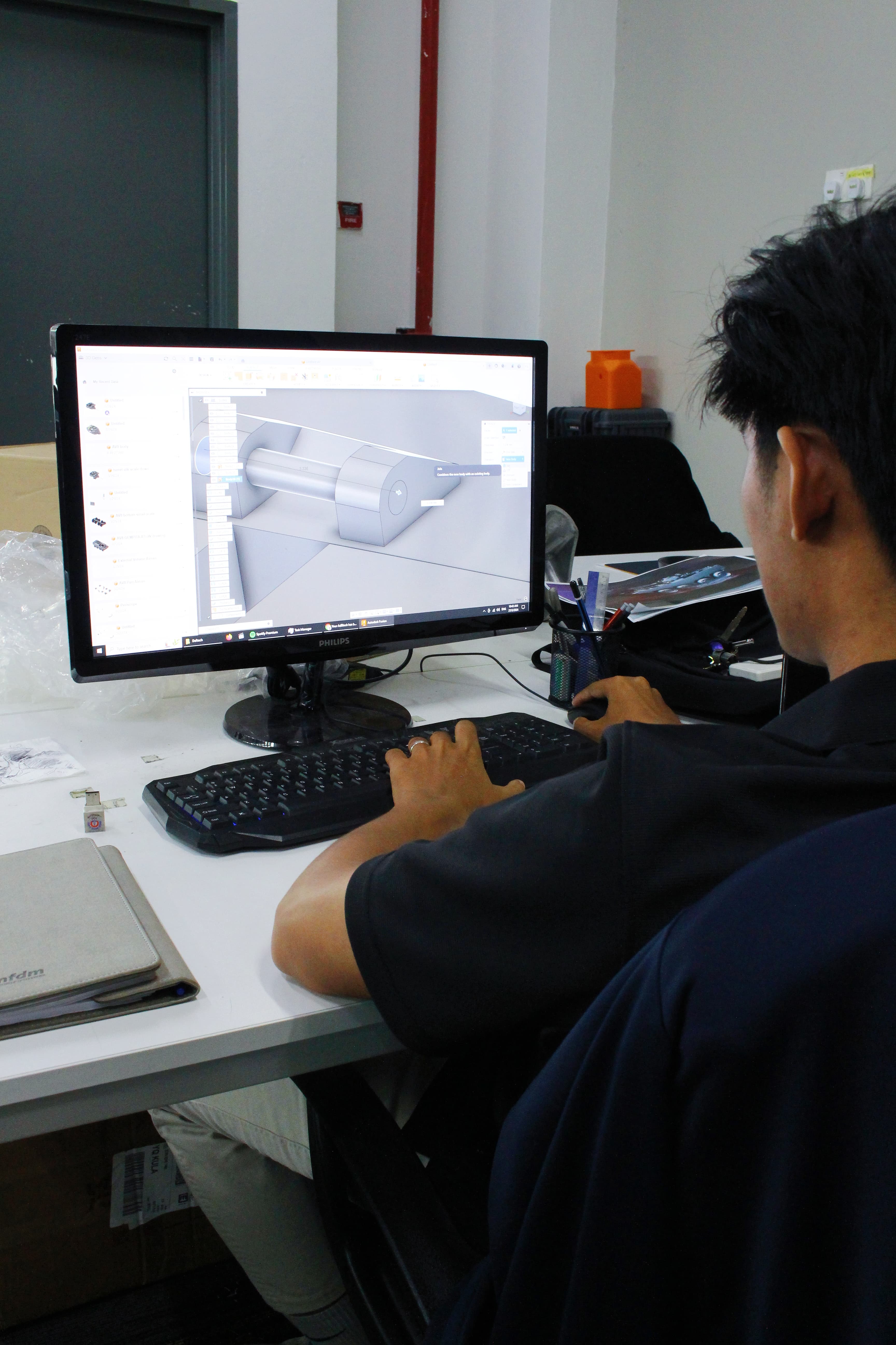 3D design training CAD session
