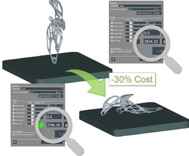 Simufact topology-optimized part simulation